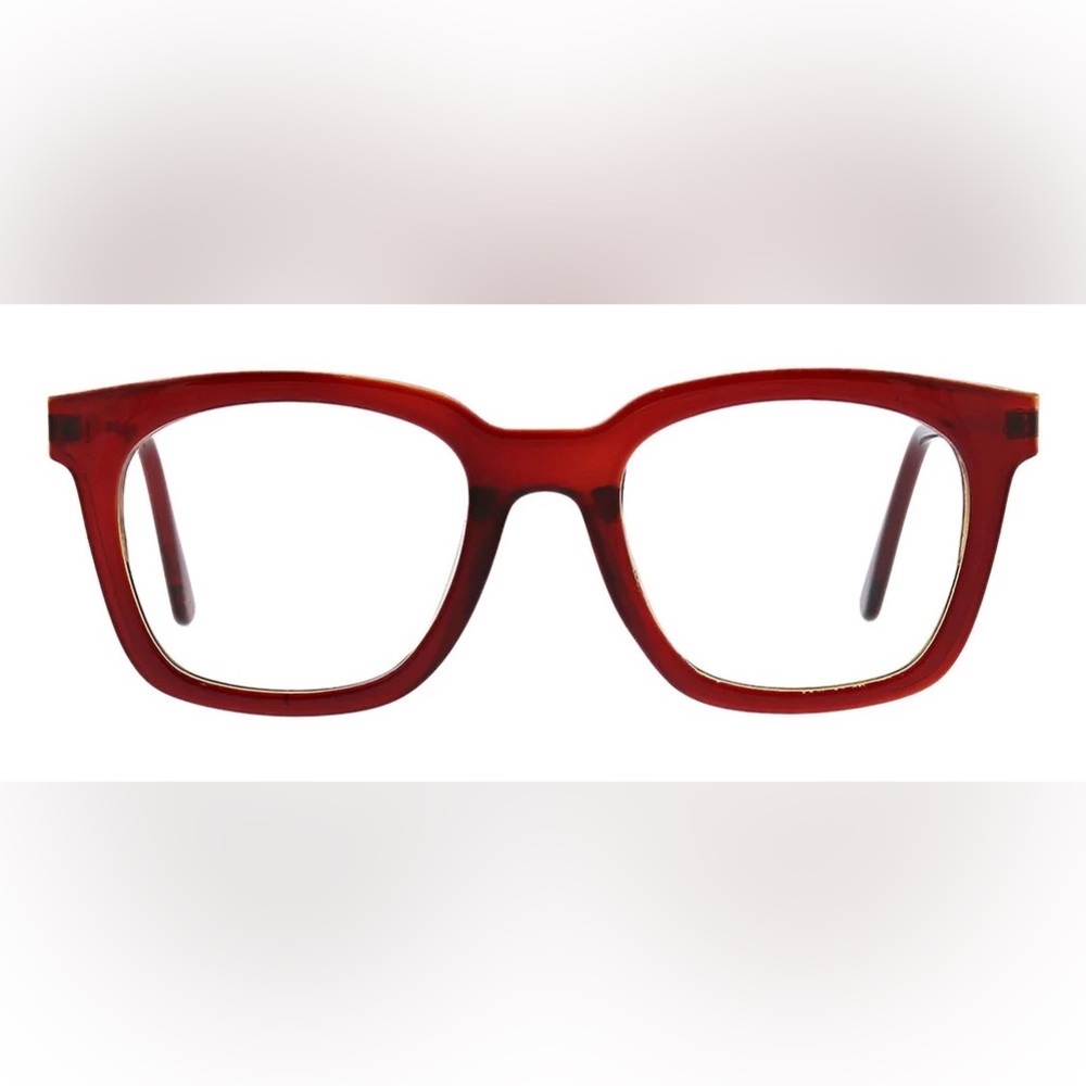 NEW PEEPERS READING GLASSES +2.50 MODERN METAL - DARK RED NEW WITH TAGS